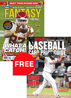 FREE 2021 Fantasy Football with Beckett Baseball Card Price Guide #44
